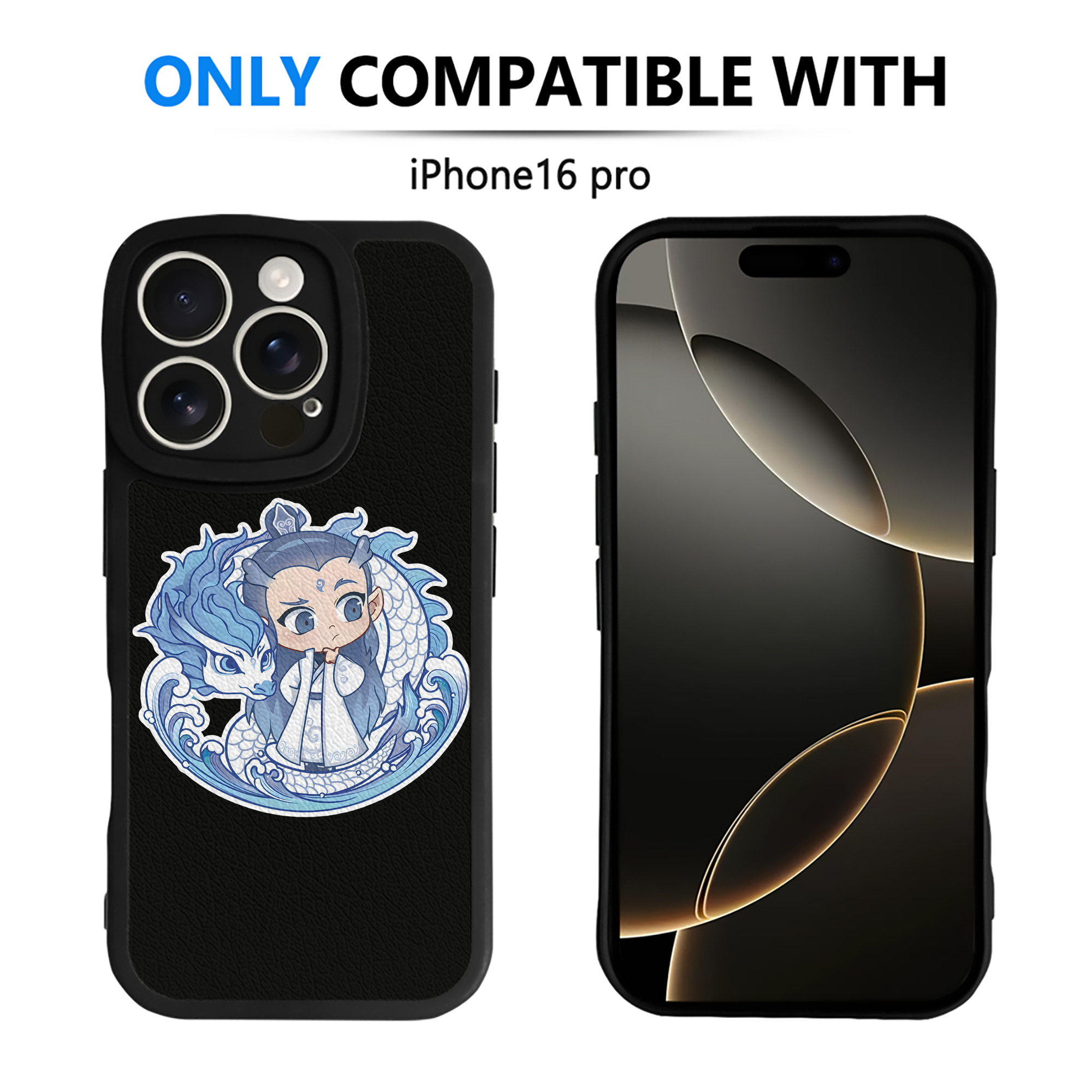 （画像用） Ne Zha 2 ナタ 魔童の大暴れ 【iPhone 16シリーズ対応】シリコンスマホケース（レザー調） 材質：シリコン